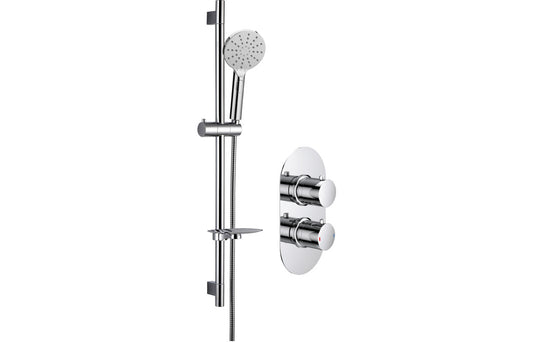 EternaSpray Shower Pack One - Single Outlet Twin Shower Valve w/Riser Kit - Chrome