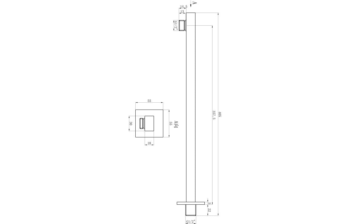 ZenMist Shower Pack Three - Two Outlet Triple Shower Valve w/Riser & Overhead Kit - Chrome