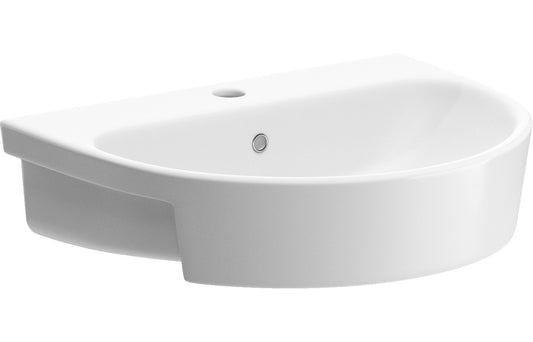 VividStream 555x435mm 1TH Semi Recessed Basin