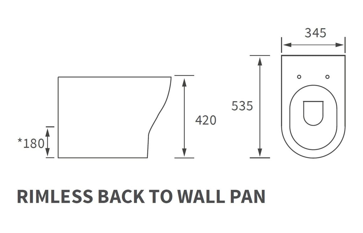 VividStream Rimless Back To Wall WC & Soft Close Seat