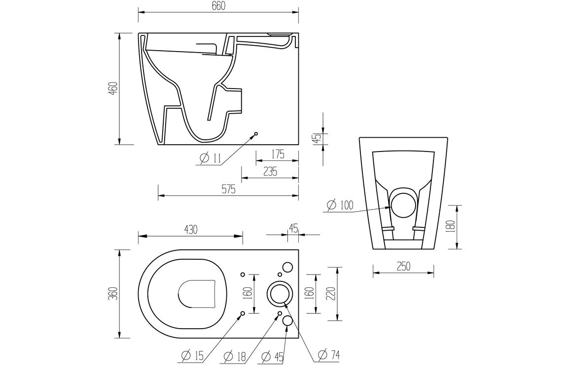 CrystalWash Rimless Close Coupled Fully Shrouded Comfort Height WC & Soft Close Seat