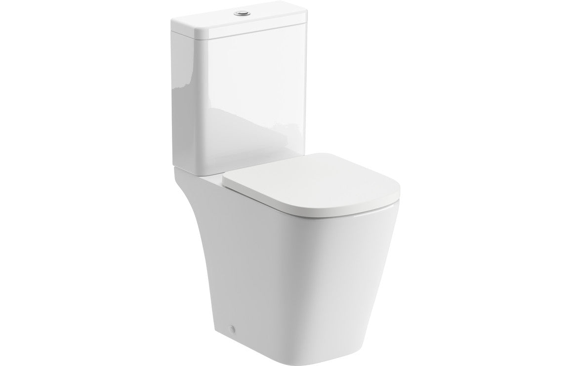 BlissSink Rimless Close Coupled Open Back Comfort Height WC & Soft Close Seat