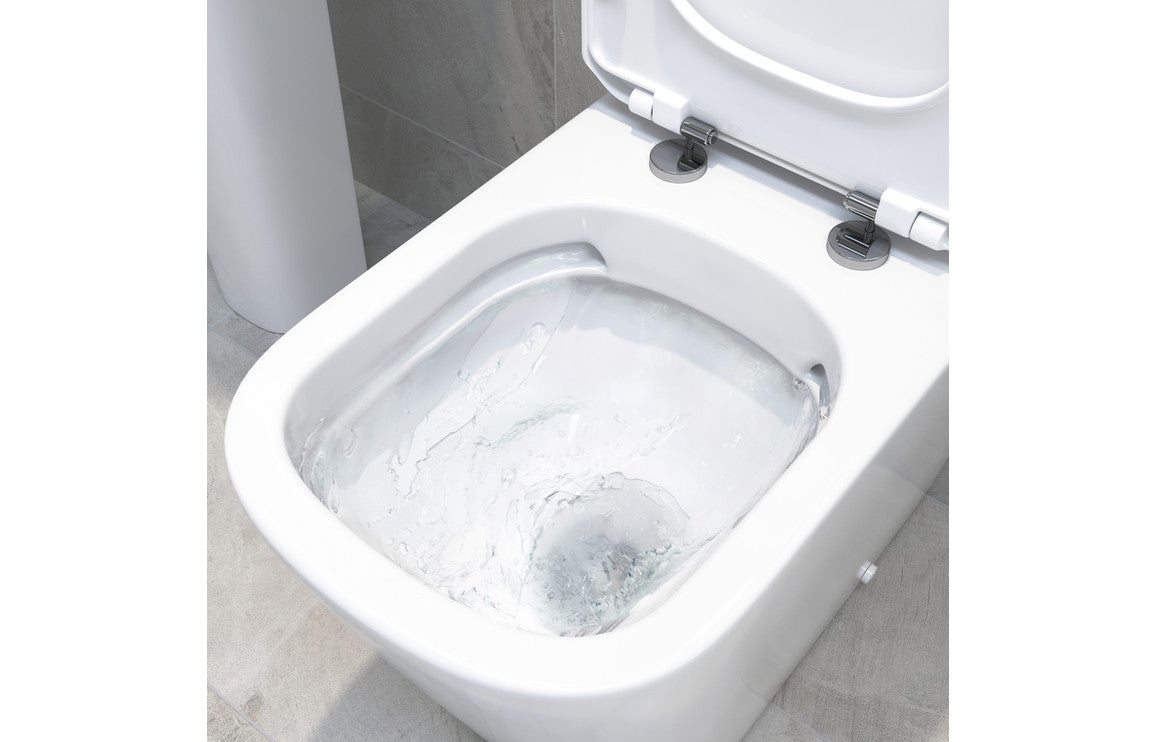 BlissSink Rimless Close Coupled Fully Shrouded Short Projection WC & Soft Close Seat