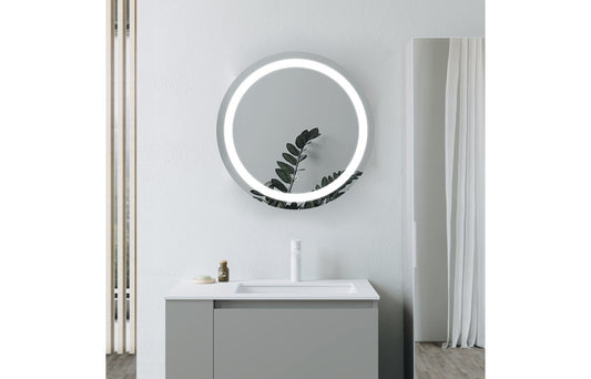 VelvetGleam 600mm Round Front-Lit LED Mirror