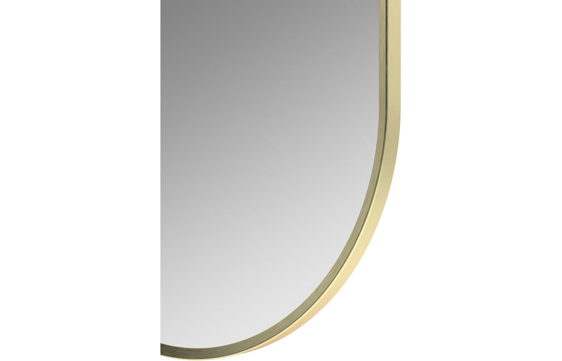 PureVision 800x400mm Oblong Mirror - Brushed Brass