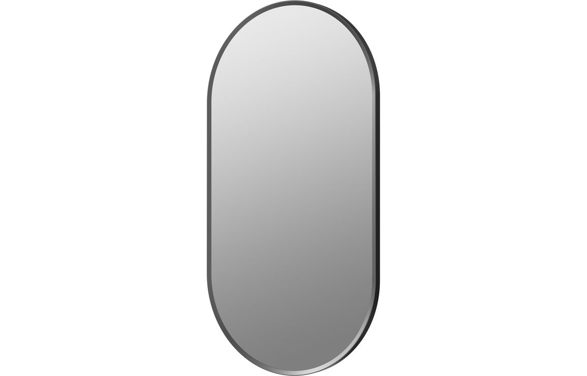 PureVision 800x400mm Oblong Mirror - Matt Black