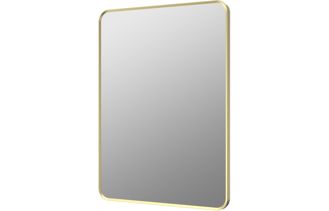 PureVision 600x800mm Rectangle Mirror - Brushed Brass