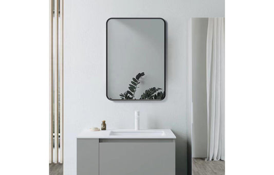 PureVision 600x800mm Rectangle Mirror - Matt Black