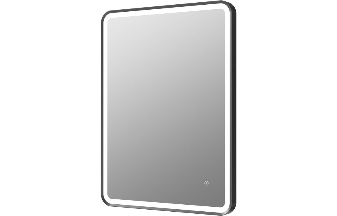 GlowEdge 600mm Rectangle Front-Lit LED Mirror - Matt Black