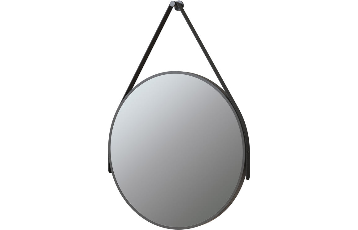 TranquilShine 600mm Round Mirror - Matt Black