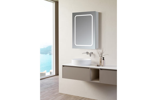 StellarShine 500mm 1 Door Front-Lit LED Mirror Cabinet