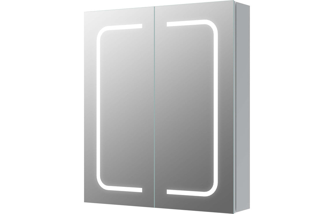 StellarShine 600mm 2 Door Front-Lit LED Mirror Cabinet