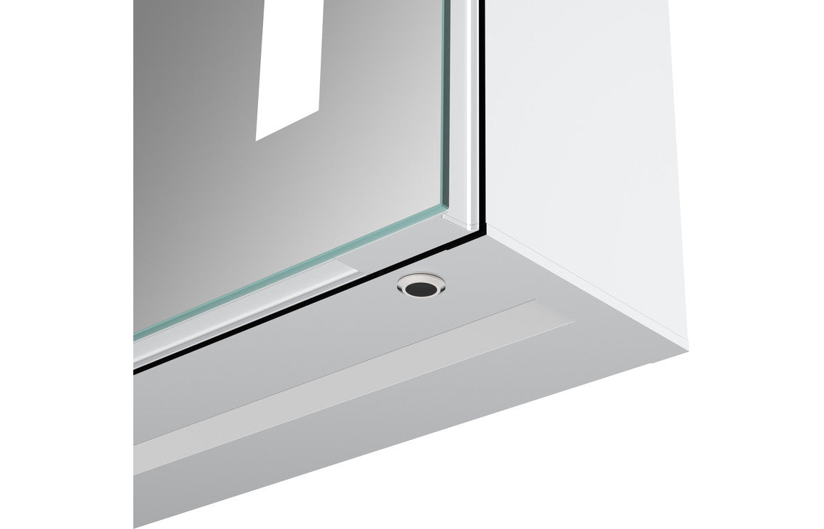PureGleam 500mm 1 Door Front-Lit LED Mirror Cabinet
