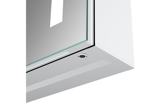 PureGleam 500mm 1 Door Front-Lit LED Mirror Cabinet