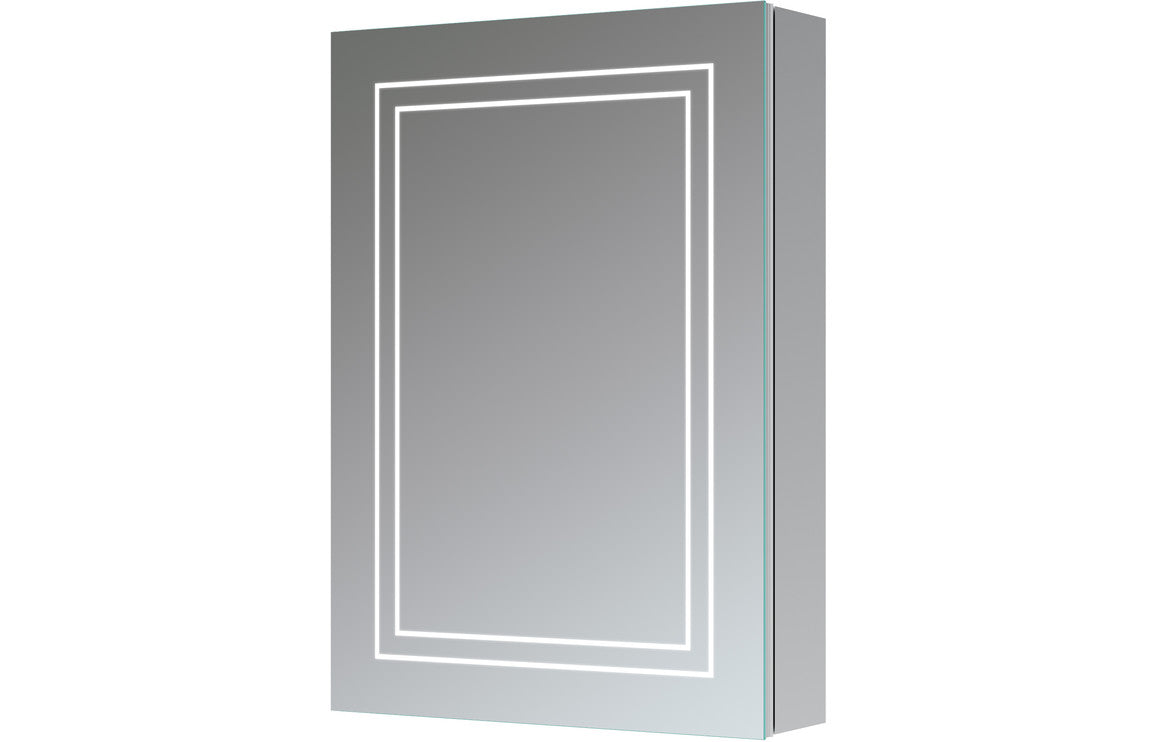 RadiantAura 500mm 1 Door Front-Lit LED Mirror Cabinet