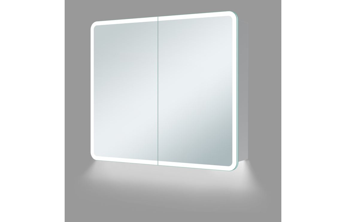LustreView 600mm 2 Door LED Mirrored Cabinet