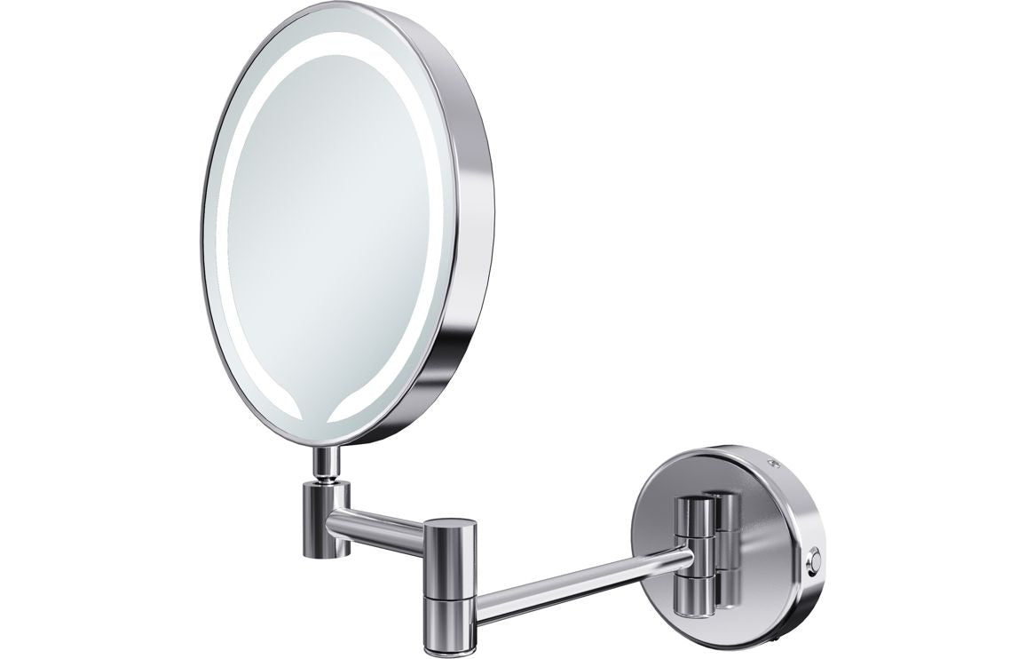 RadiantFrame Round LED Cosmetic Mirror - Chrome
