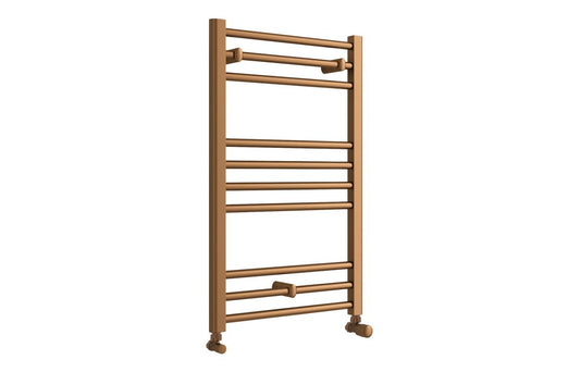 LuxeWarmth Straight 30mm Ladder Radiator (500x800x30mm) - Brushed Bronze