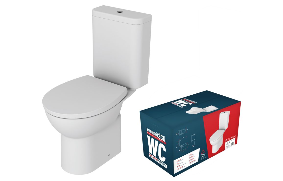 AquaLuxe Close Coupled Rimless WC & Soft Close Seat