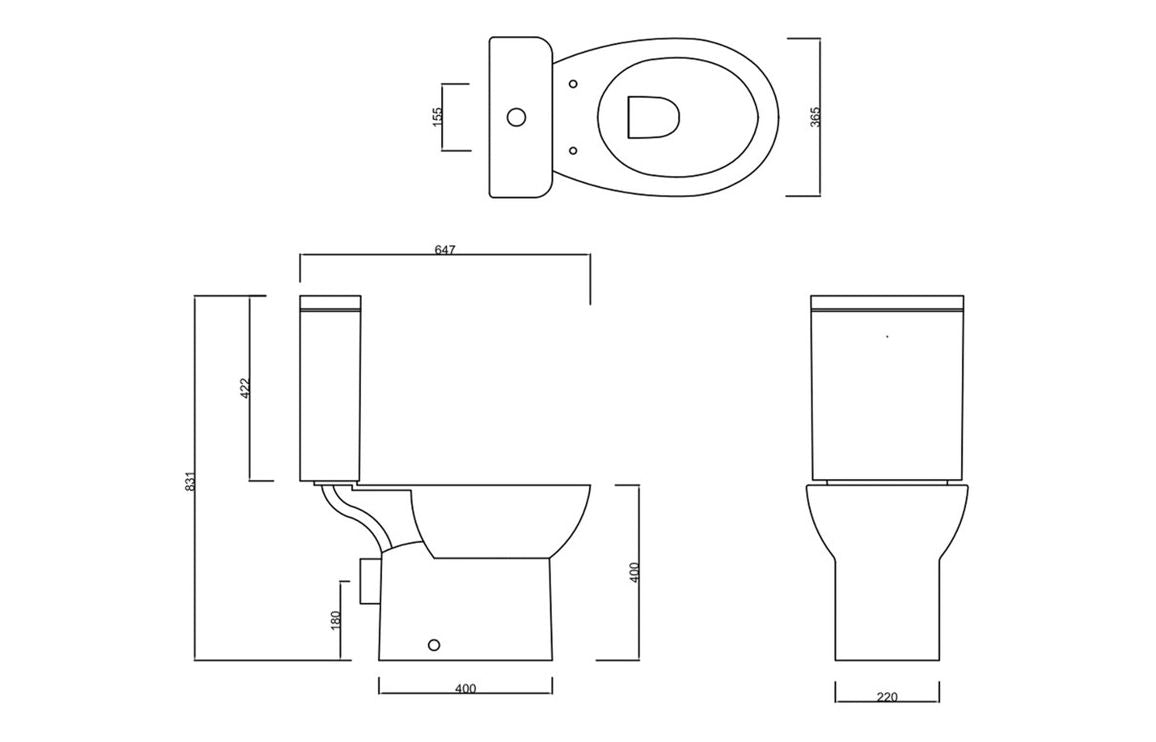 AquaLuxe Close Coupled Rimless WC & Soft Close Seat