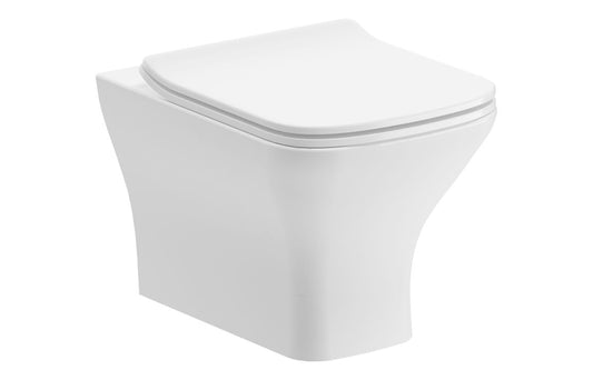 LustraBowl Rimless Comfort Height Back To Wall WC & Slim Soft Close Seat