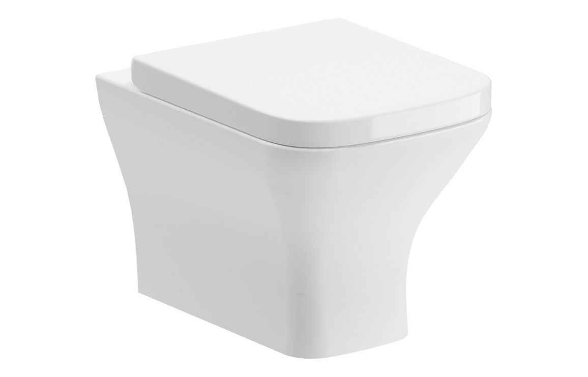 LustraBowl Rimless Comfort Height Back To Wall WC & Wrapover Soft Close Seat