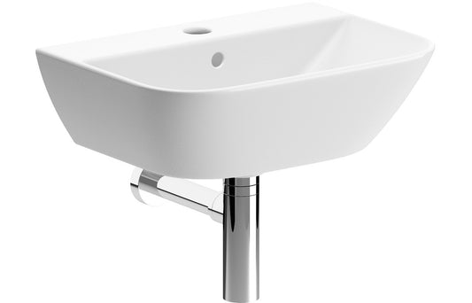LustraBowl 450x320mm 1TH Cloakroom Basin & Chrome Bottle Trap