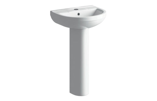 PrismFlow 500x390mm 1TH Basin & Full Pedestal