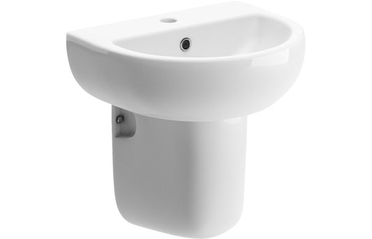 SilkenWash 550x400mm 1TH Basin & Semi Pedestal