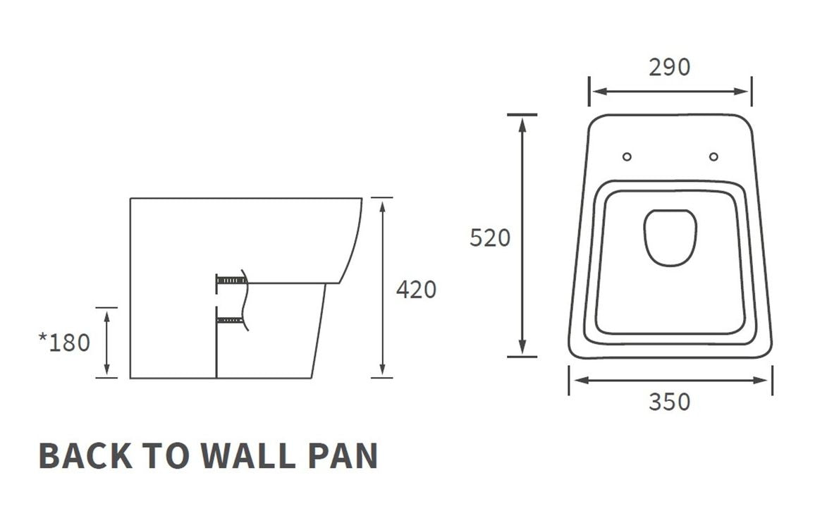 AquaElegance Back To Wall WC & Soft Close Seat