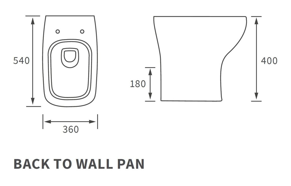 LustraBowl Rimless Back To Wall WC & Slim Soft Close Seat