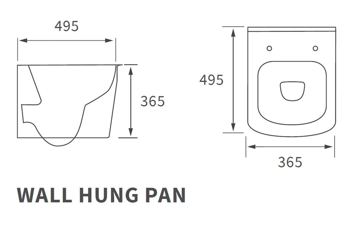 BlissSink Rimless Wall Hung WC & Soft Close Seat