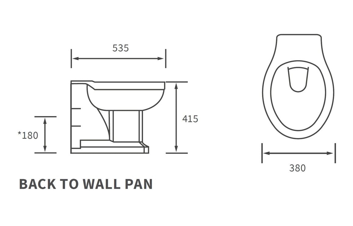 TranquilFlow Back To Wall WC & Satin White Wood Effect Seat