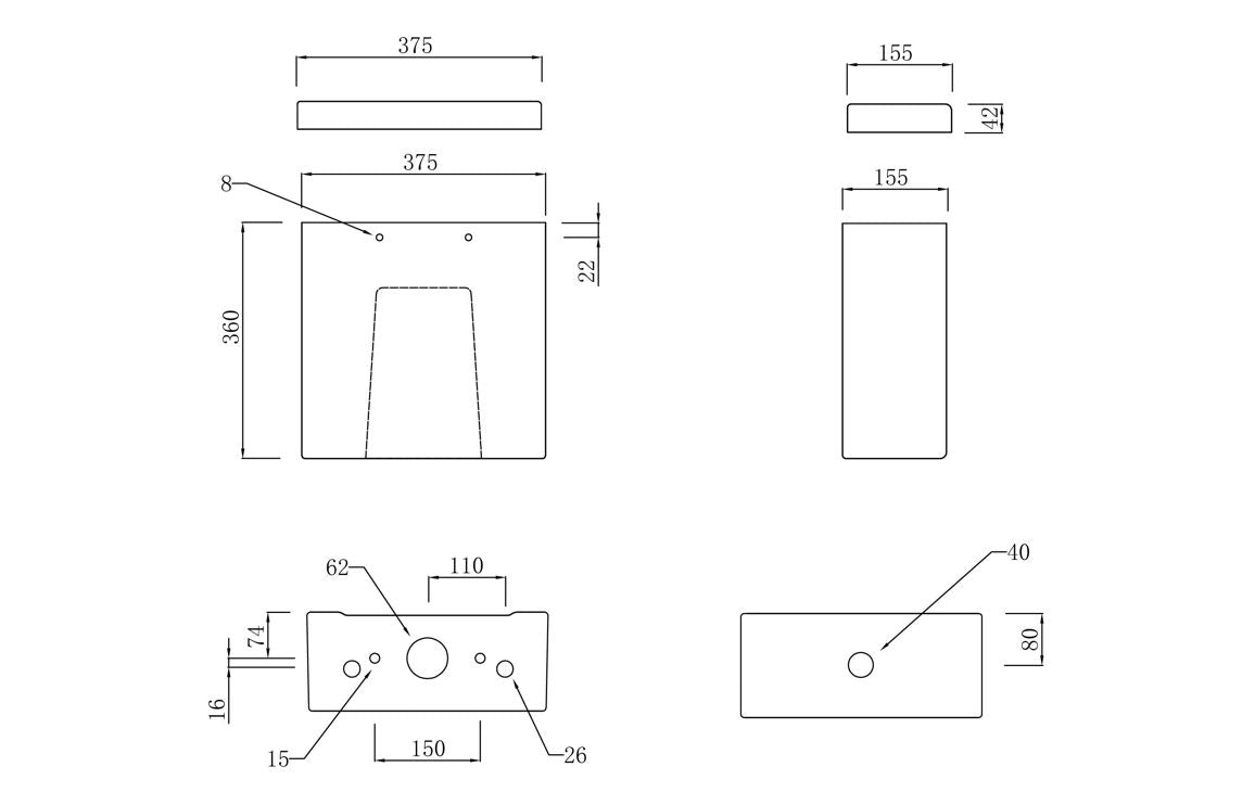 PrismFlow Rimless Close Coupled Open Back WC & Soft Close Seat