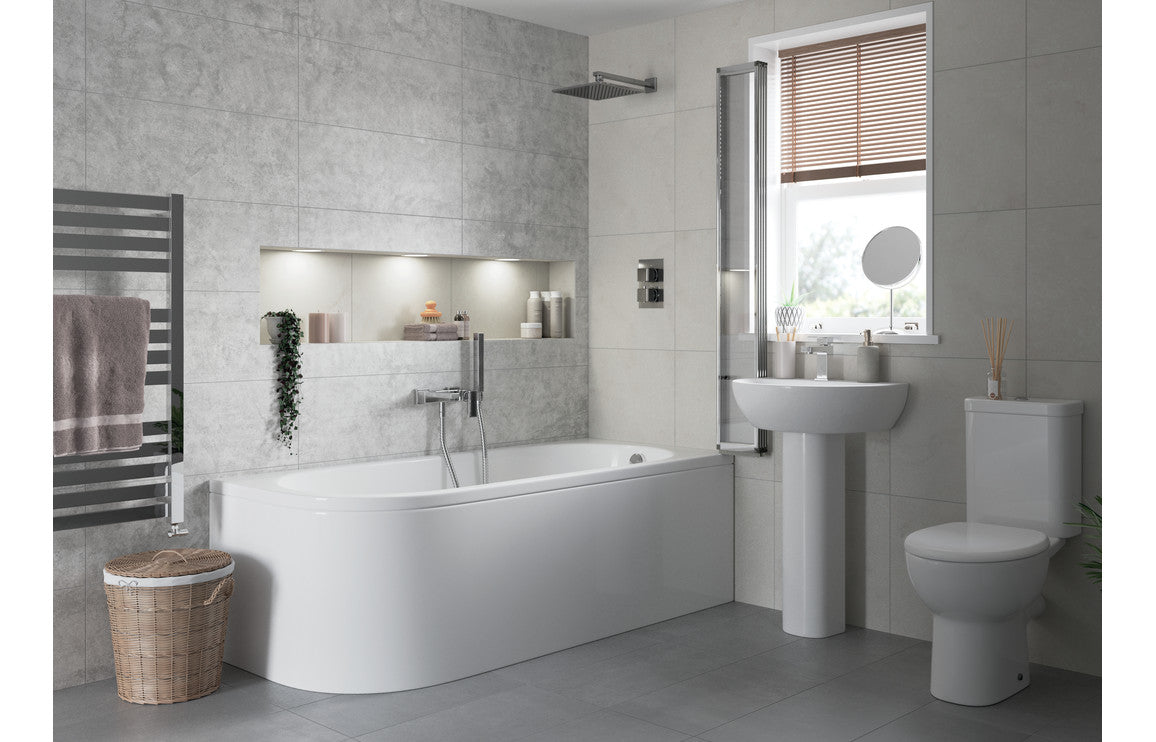 EternaWash Rimless Close Coupled Open Back WC & Soft Close Seat