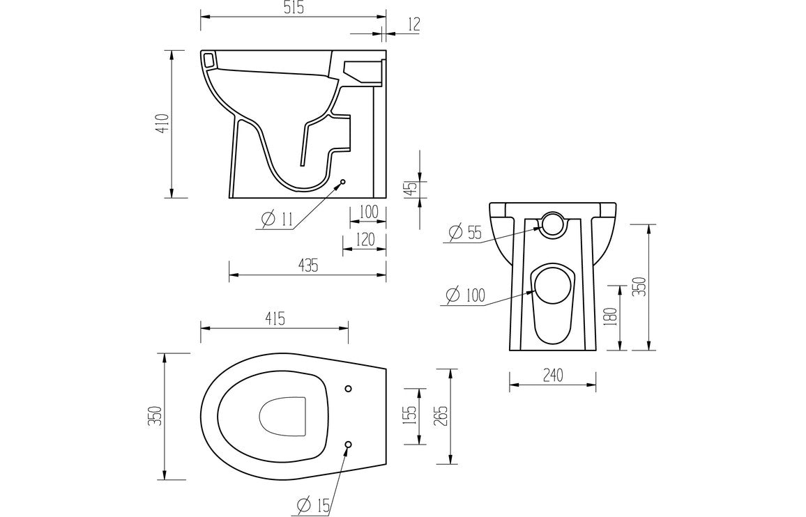 SilkenWash Back To Wall WC & Soft Close Seat